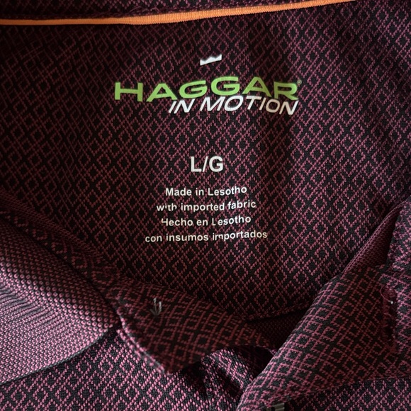 Haggar Burgundy Polo Shirt - Picture 4 of 5